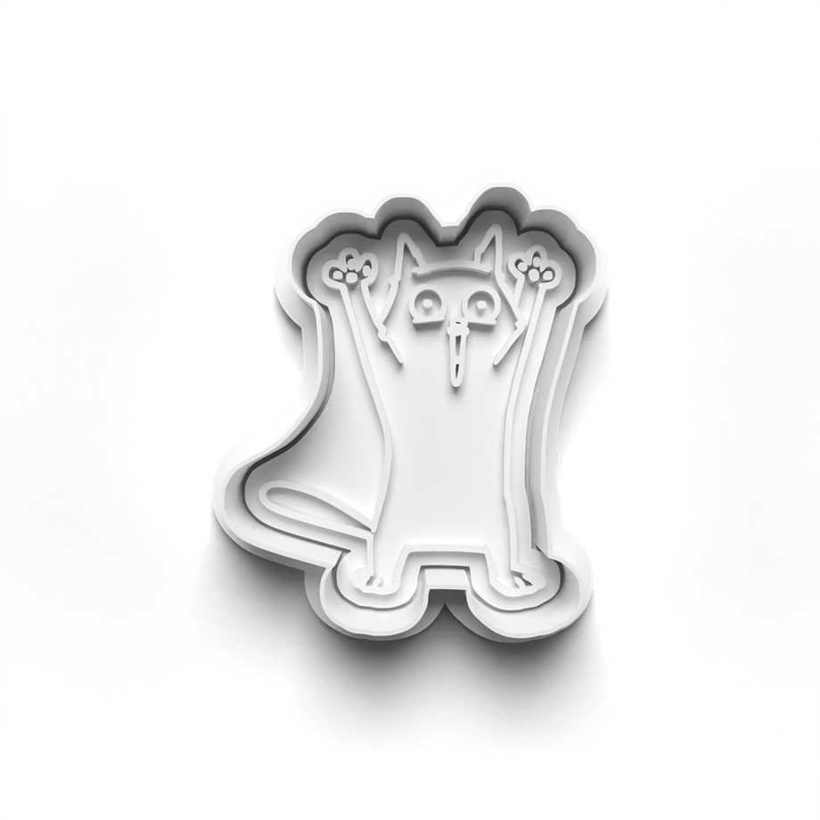 KEDİ KURABİYE KALIBI KESİCİ VE DAMGASI 3D-0429_2