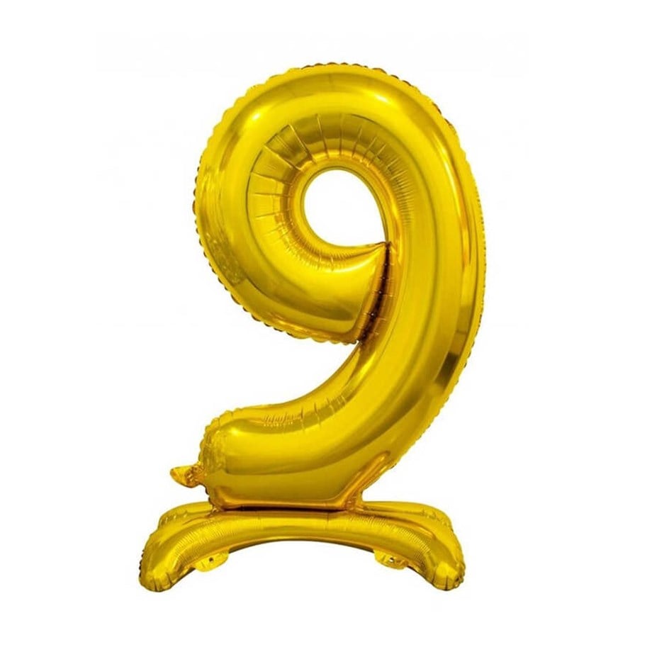 9 AYAKLI RAKAM FOLYO BALON GOLD 32 INCH | AdanaPastaMalzemeleri.com 9 AYAKLI RAKAM FOLYO BALON GOLD 32 INCH