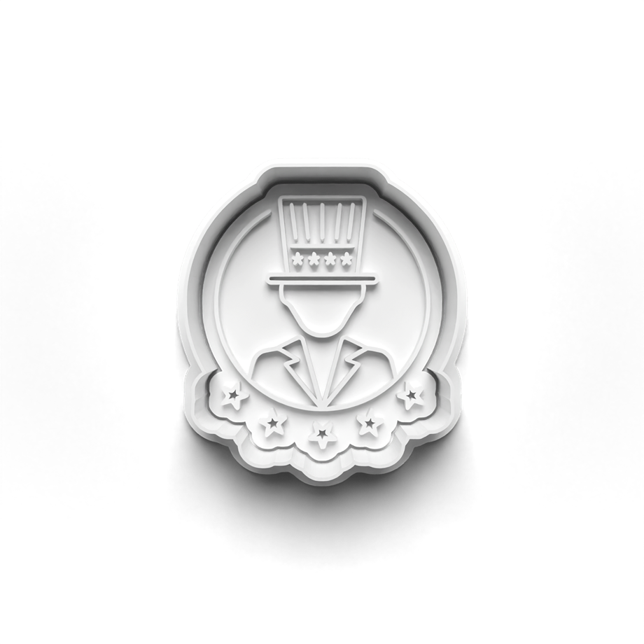 ABD BAŞKANI KURABİYE KALIBI KESİCİ VE DAMGASI 3D-0554_3