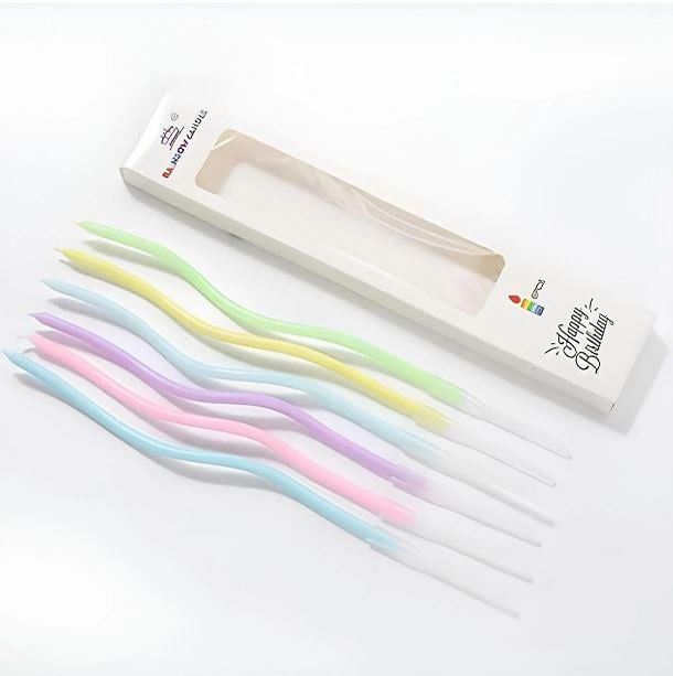 MAKARON SPİRAL MUM 6 LI