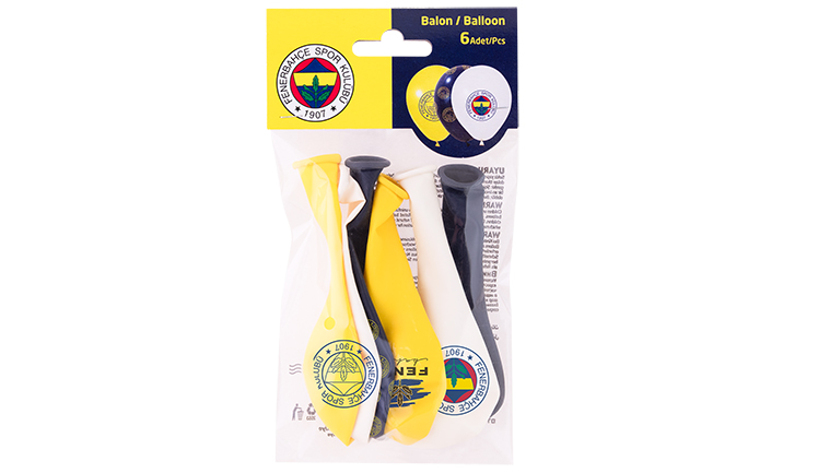 12 INCH FENERBAHÇE LİSANSLI BASKILI 6 ADET BALONEVİ