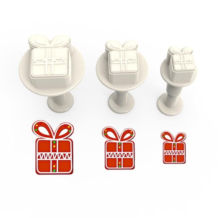 HEDİYE KUTUSU KURABİYE BASMALI SET 3 LÜ DAMGA KESİCİ