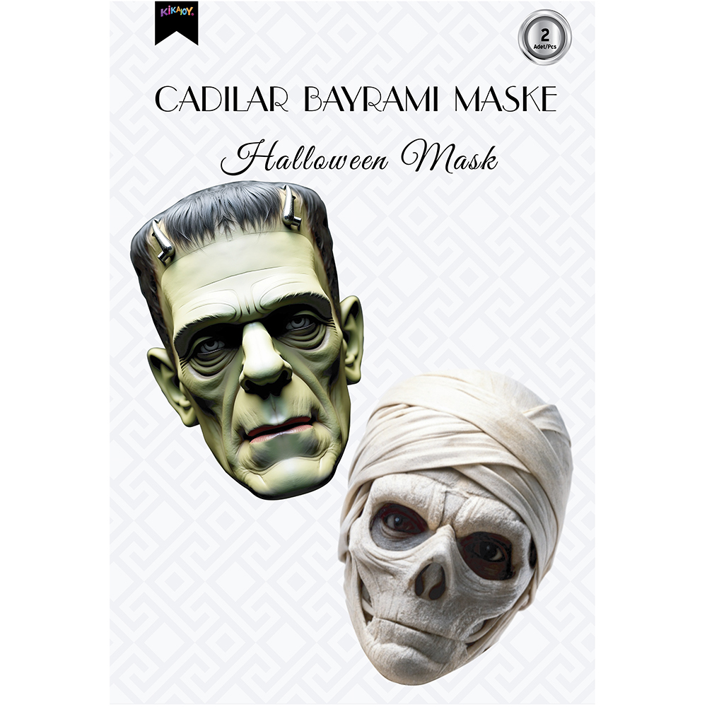 HALLOWEEN MASKE SETI 2 LI - NO:3 2006901-3