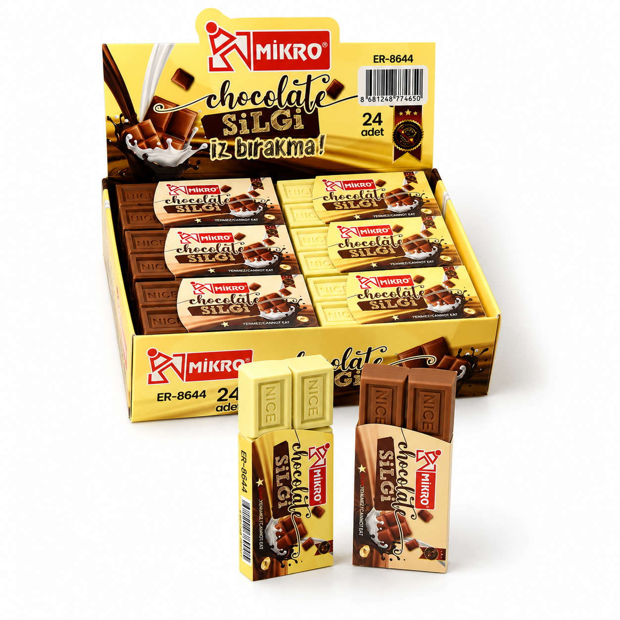 9932432557925 MİKRO 8644 CHOCOLATE ÇİKOLATA FİGÜRLÜ SİLGİ