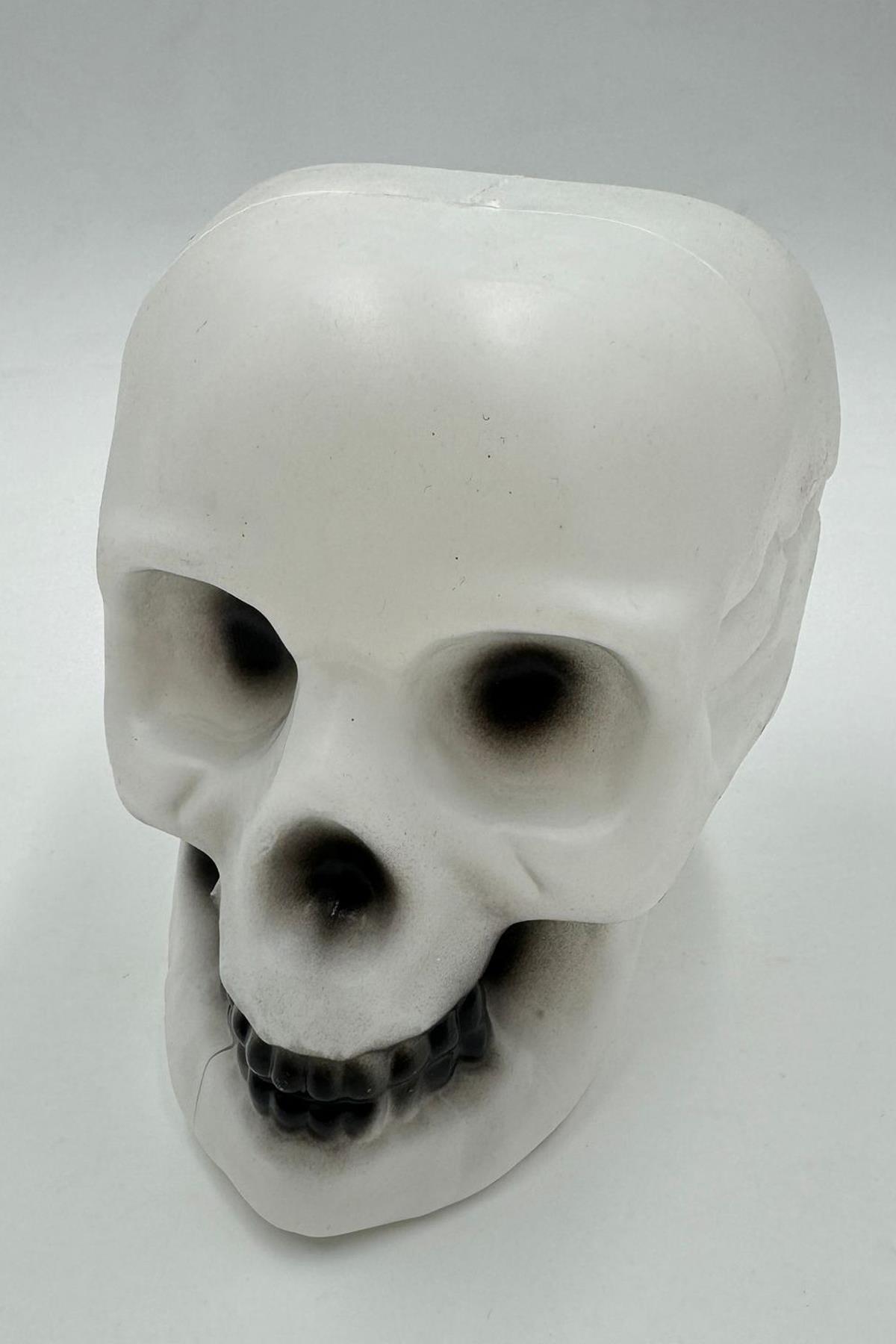 HALLOWEEN CADILAR BAYRAMI İSKELET KURU KAFA BEYAZ 15 CM ORC-HLW-2216B