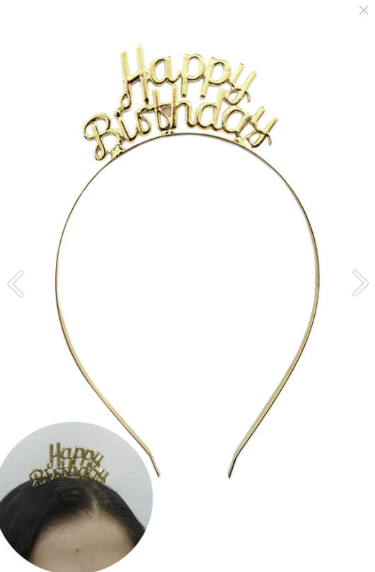 TAÇ METAL GOLD ALTIN HAPPY BIRTHDAY BRS-GOLD