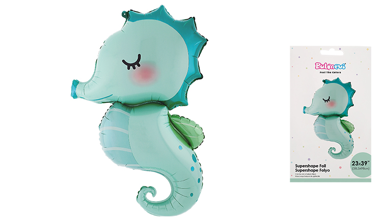 SUPERSHAPE FOLYO - DENİZ ATI (58.5X98) PAKETLİ BALONEVİ