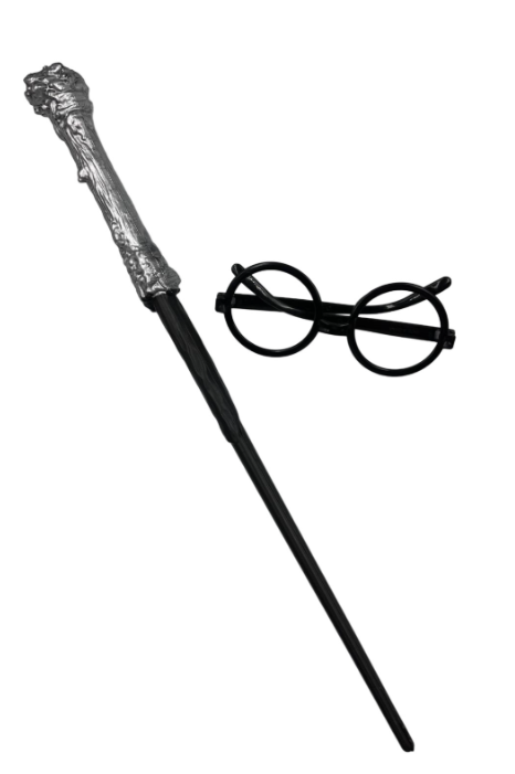 SİHİRBAZ ASASI VE GÖZLÜK SET HARRY POTTER MODEL BRS-4301
