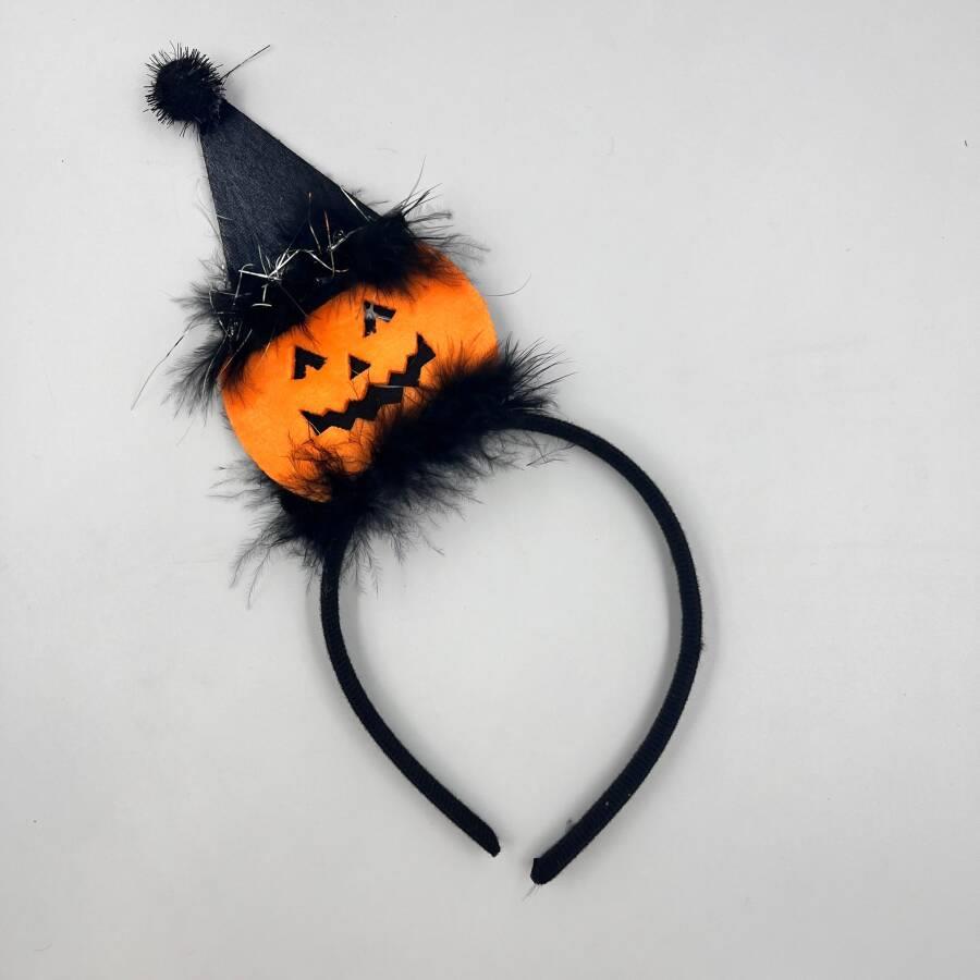 HALLOWEEN TAÇ BALKABAĞI PONPON ŞAPKALI