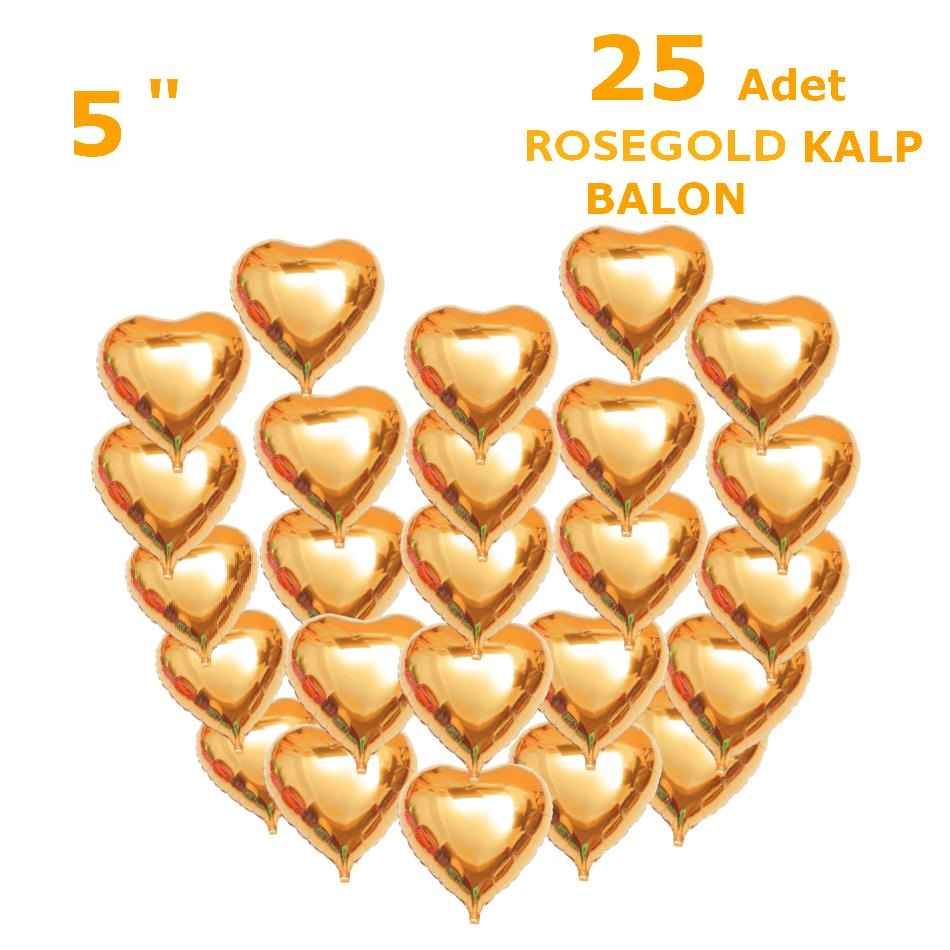 KALP FOLYO 25 ADET SET 5 INCH ROSE GOLD