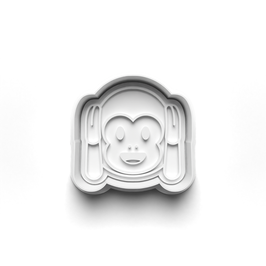 ÜÇ BİLGE MAYMUN KURABİYE KALIBI KESİCİ VE DAMGASI 3D-0442_2