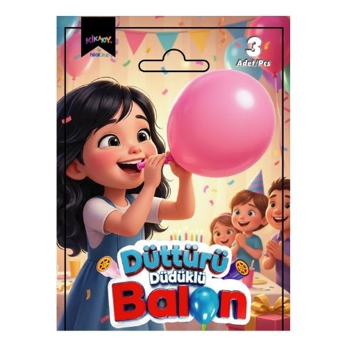 DÜTTÜRÜ DÜDÜKLÜ BALON 3LÜ - 2007021