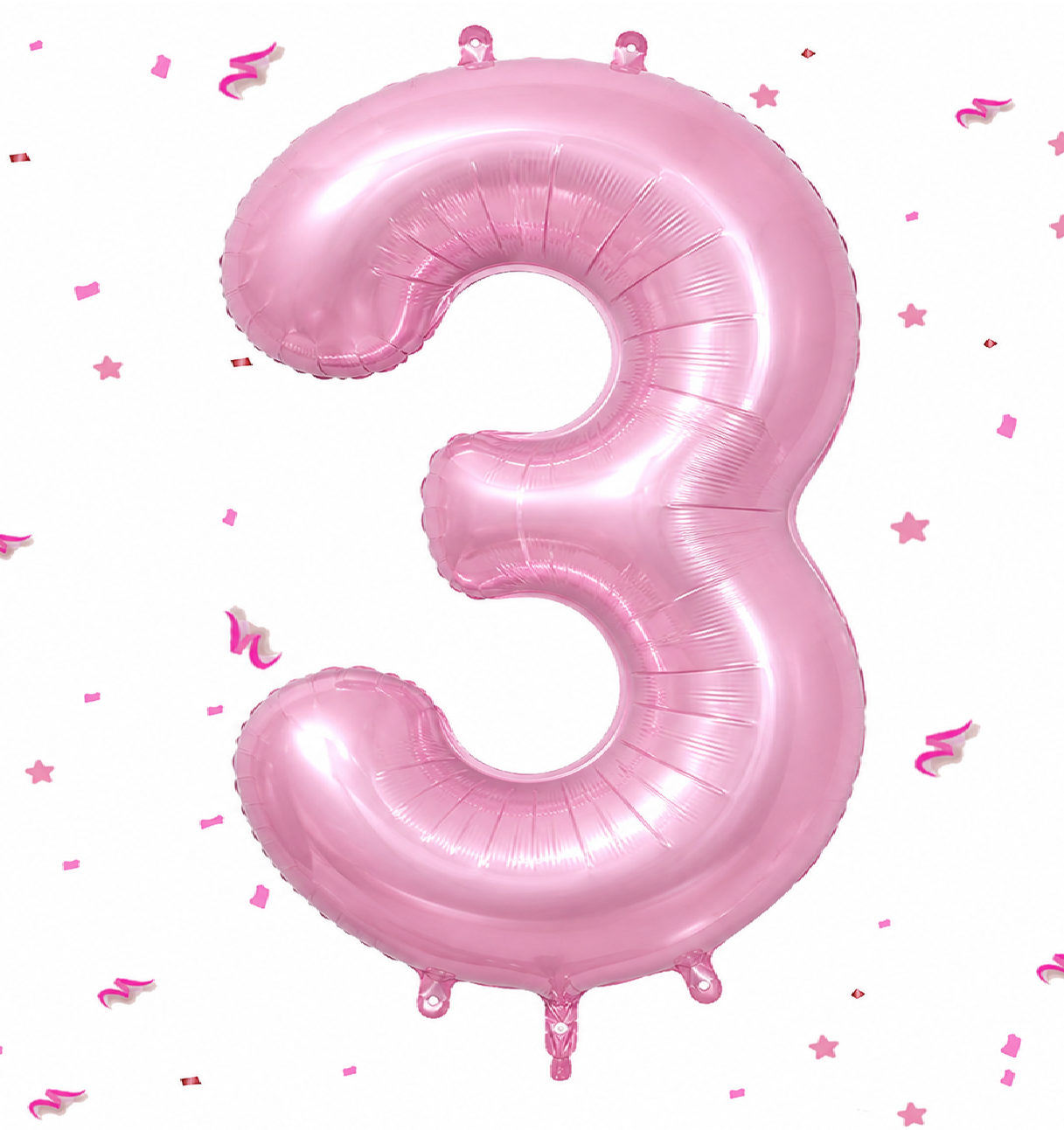 3 PEMBE 34 INCH FOLYO BALON ŞEKER PEMBESİ