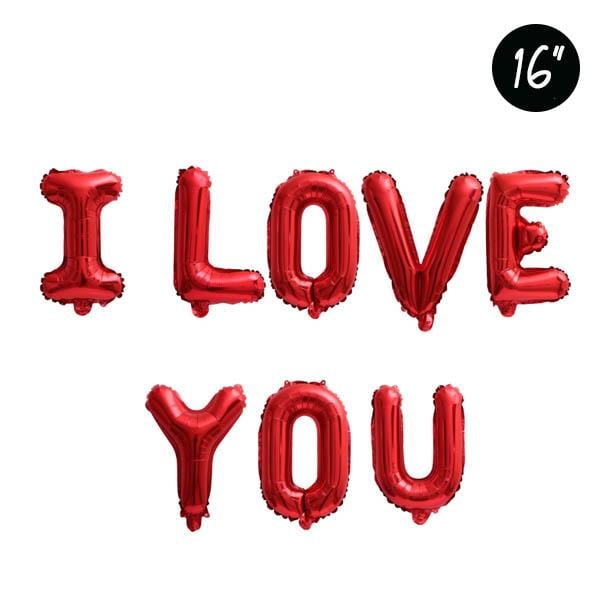 16'' I LOVE YOU FOLYO BALON KIRMIZI