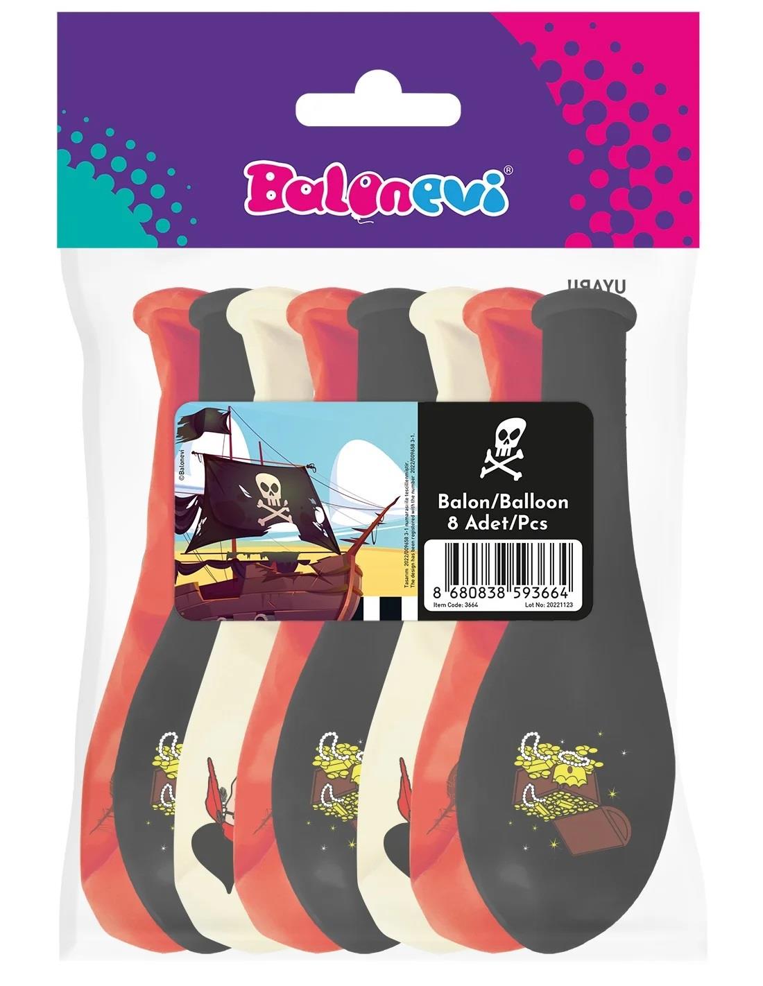 BALON KORSAN BASKILI 8 ADET