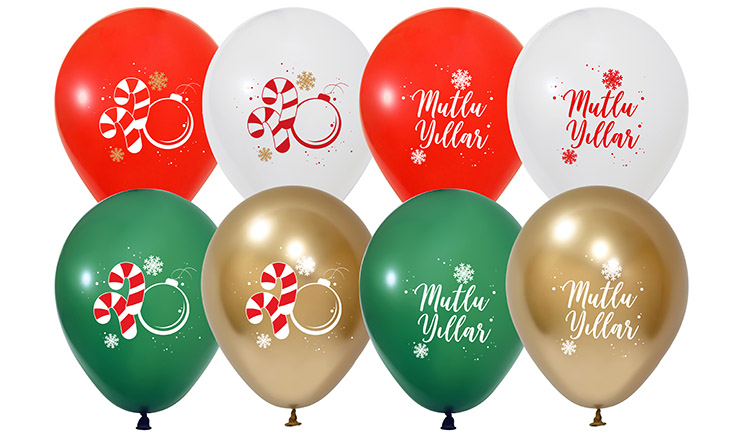 BALON MUTLU YILLAR BASKILI 10 ADET
