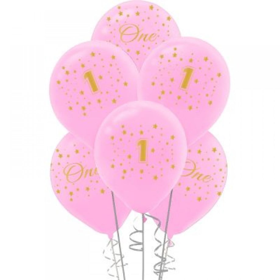 BALON 1 YAŞ PEMBE (10 ADET)