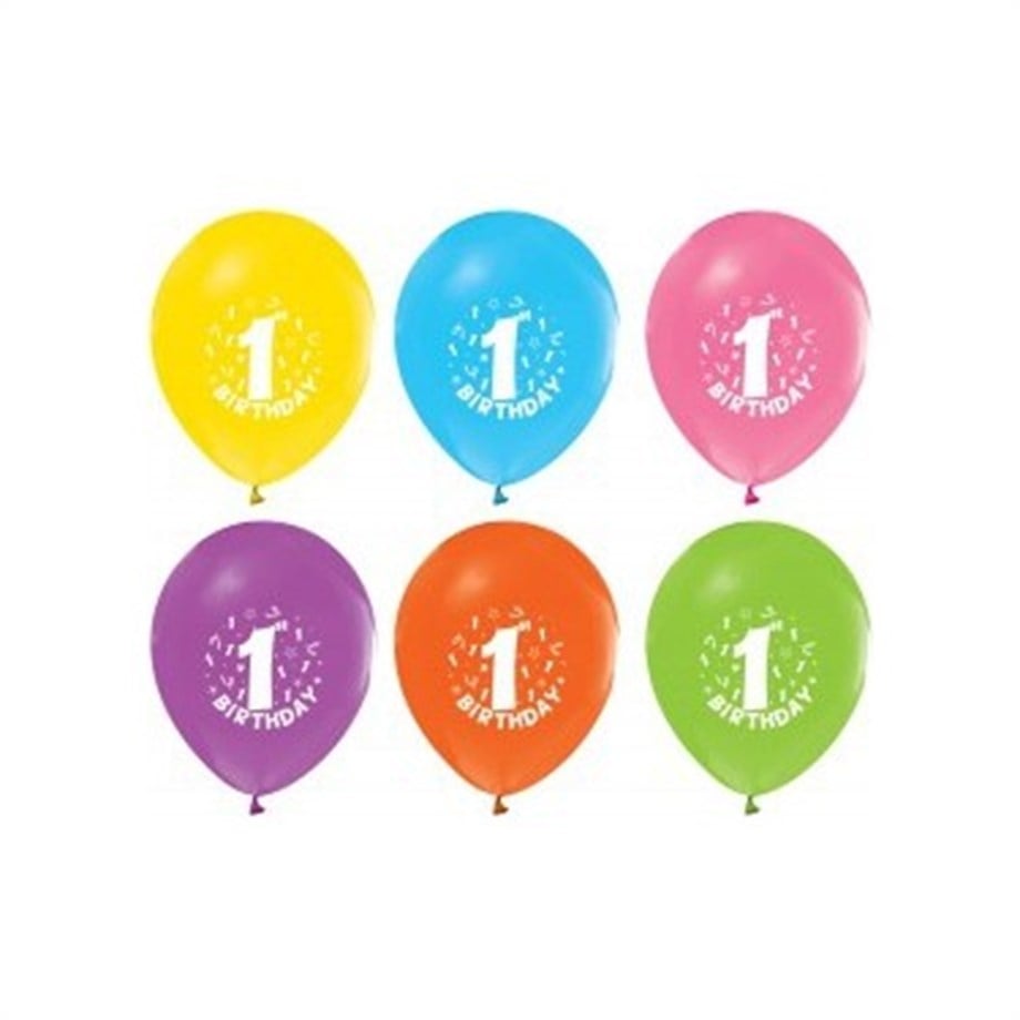 BALON 1 YAŞ RENKLİ (10 ADET)