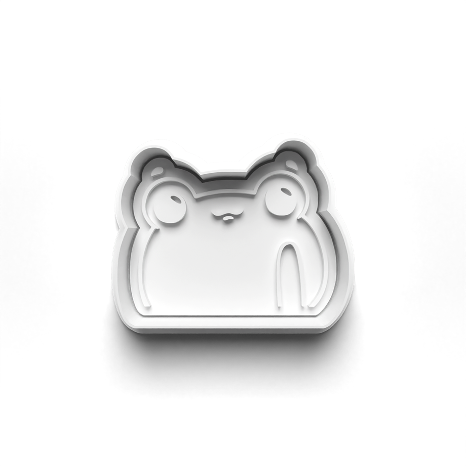KAWAII FROG KURABİYE KALIBI KESİCİ VE DAMGASI 3D-0428_1
