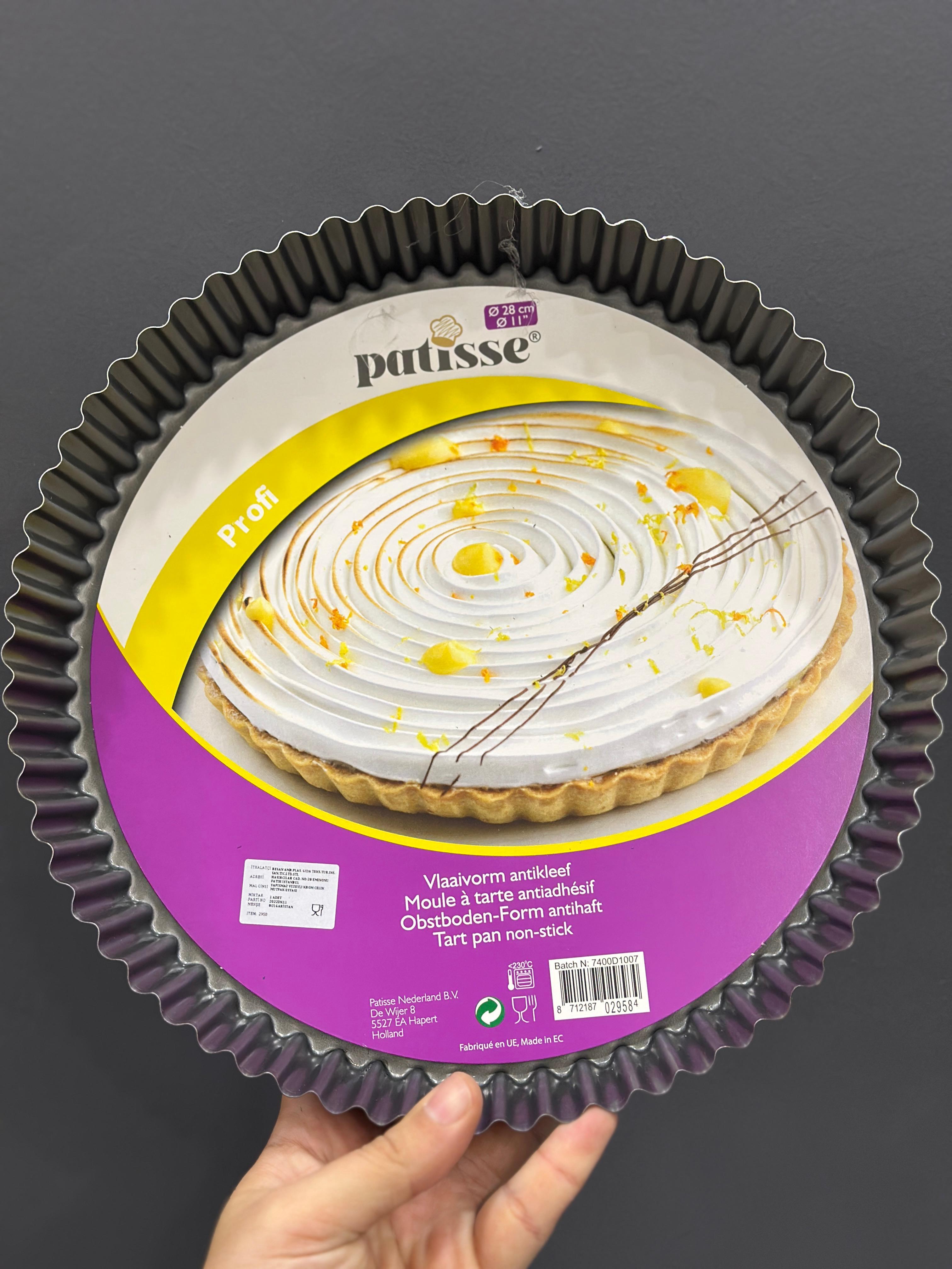 2958 PATİSSE PROFİ DÜZ TART KALIBI 28 CM