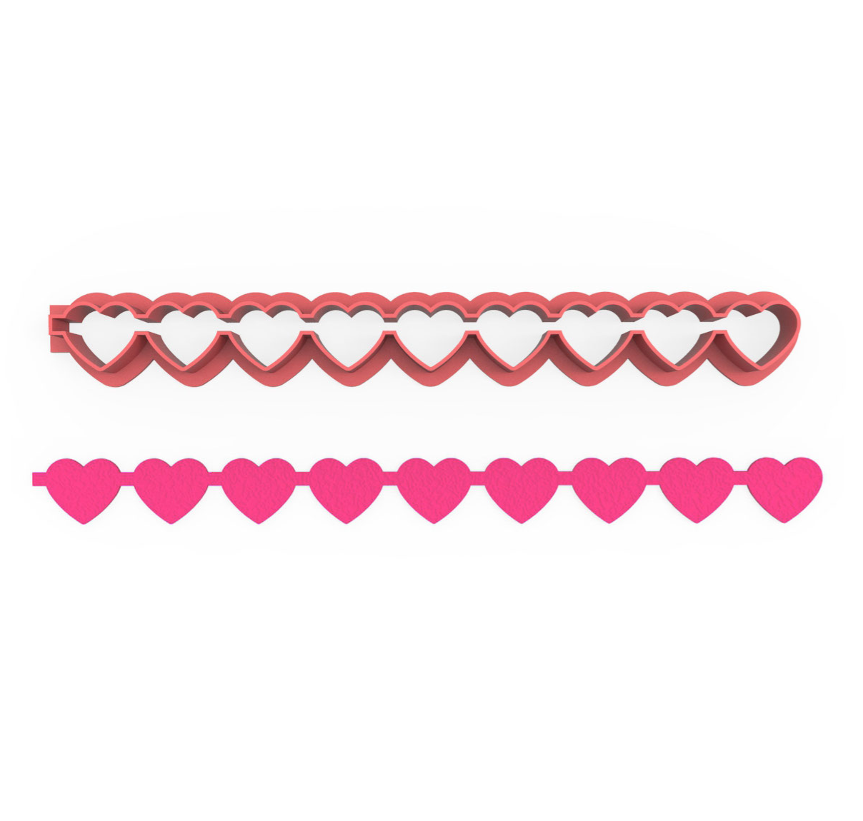AKF10010 PATTERN DESEN KESİCİ ZİNCİR KALP 1.5 CM