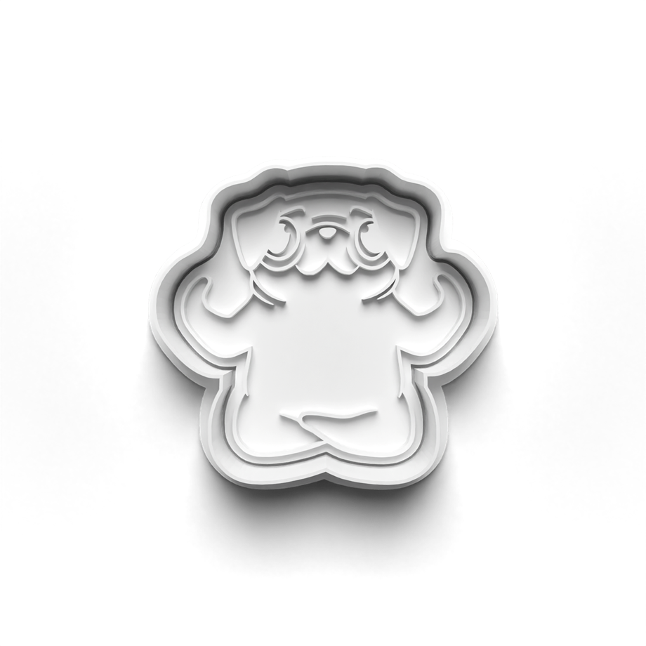 YOGA PUG KURABİYE KALIBI KESİCİ VE DAMGASI 3D-0251_3