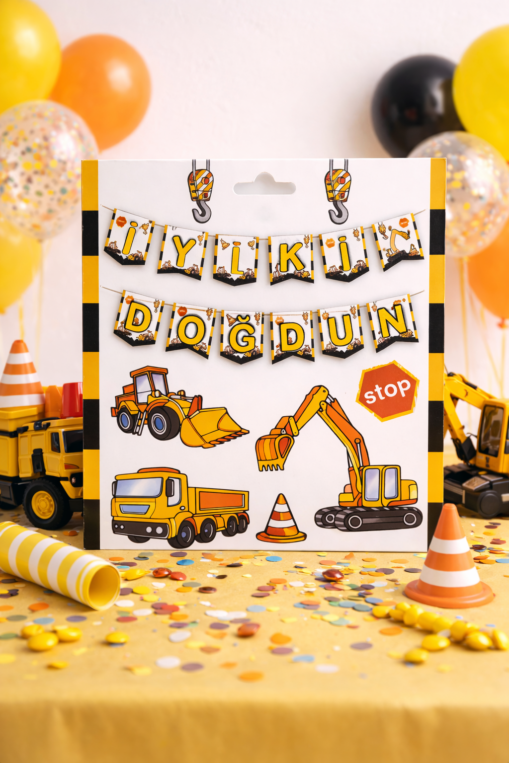 İNŞAAT ZARF BANNER İYİ Kİ DOĞDUN SET MFM