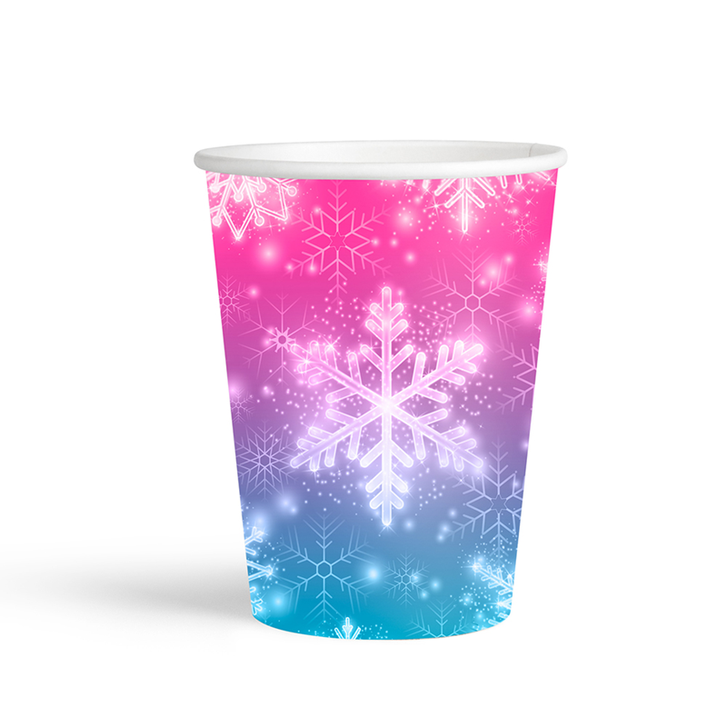 BARDAK KARTON 8 OZ 8 Lİ SNOWFLAKES