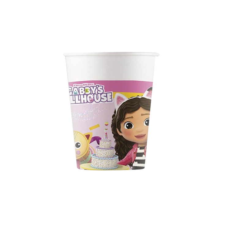 BARDAK GABBYS DOLLHOUSE KAĞIT BARDAK 180/200 CC 8 ADET