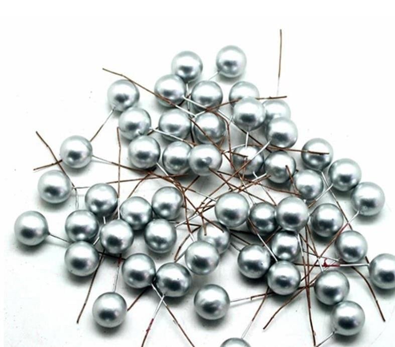 AST6552 YILBAŞI DEKORATİF TELLİ TOP 12 MM GÜMÜŞ 100 LÜ