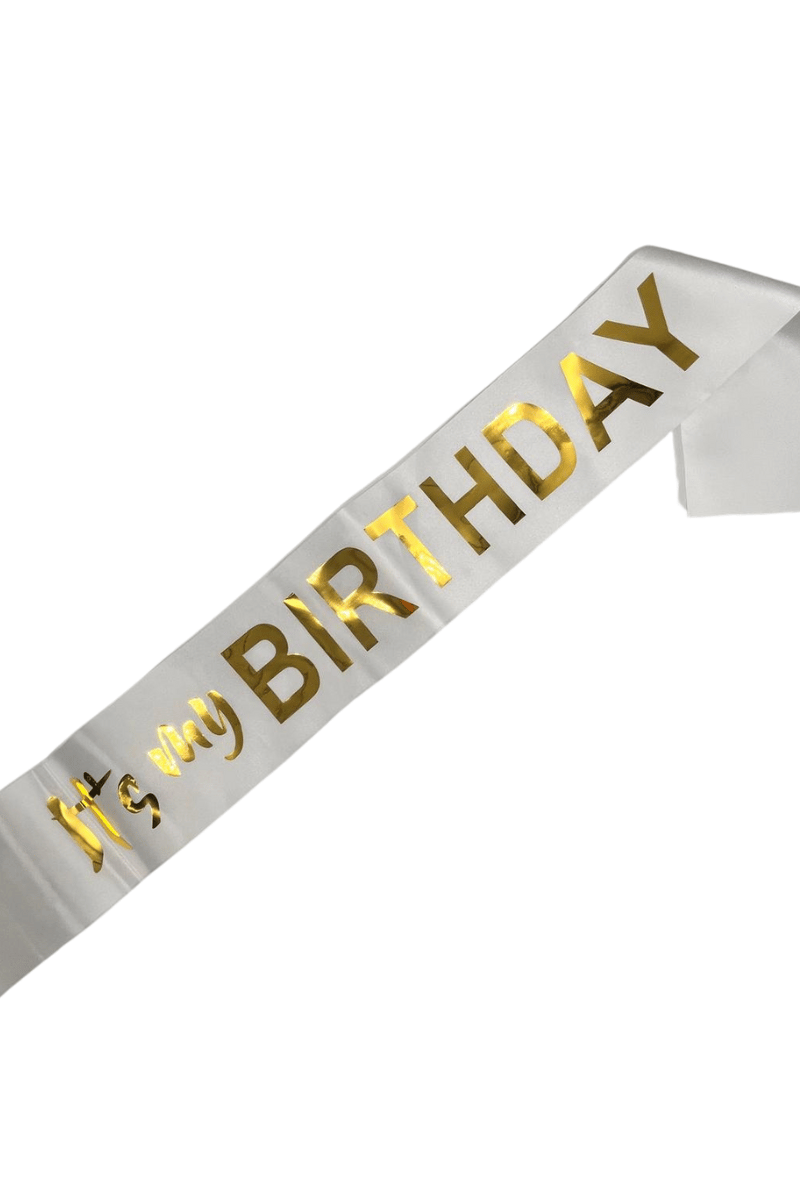 KUŞAK IT IS MY BIRTHDAY BRS-4146 BEYAZ GOLD