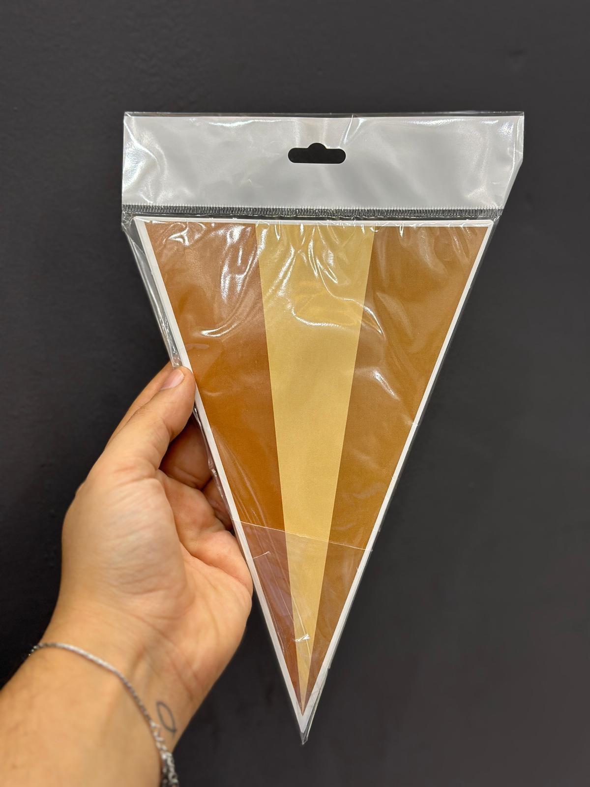 ÜÇGEN FLAMA AYICIK RETRO KAHVE