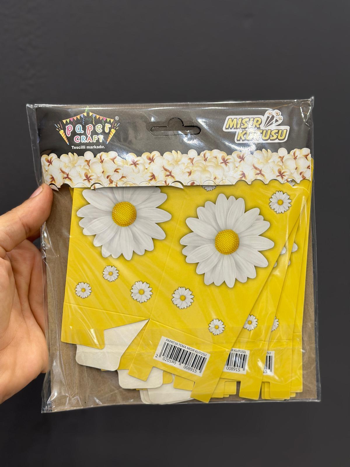 POPCORN KUTUSU MISIR KUTUSU PAPATYA TEMA