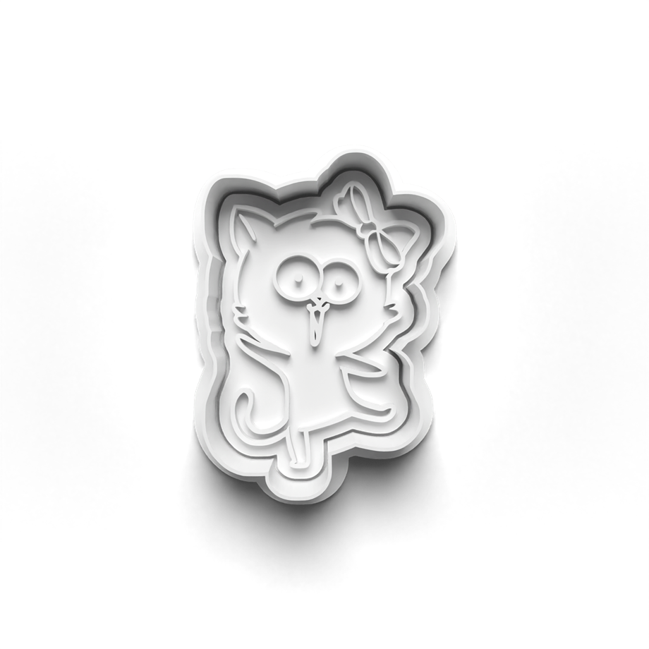 KEDİ KURABİYE KALIBI KESİCİ VE DAMGASI 3D-0429_4
