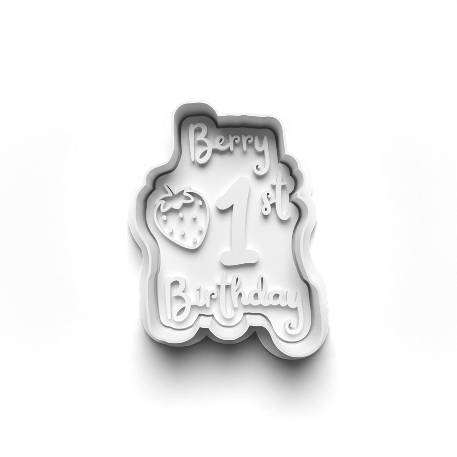 BERRY İLK DOĞUM GÜNÜ KURABİYE KALIBI KESİCİ VE DAMGASI 3D-0625_1