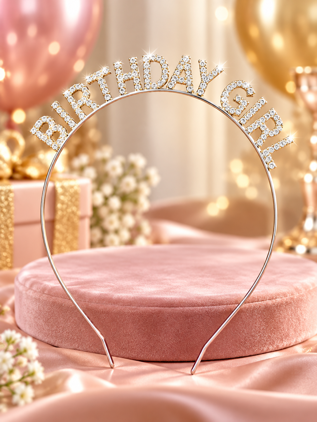 ERT-TAC-105-GIRL TAÇ METAL TAŞLI BIRTHDAY GIRL LÜX