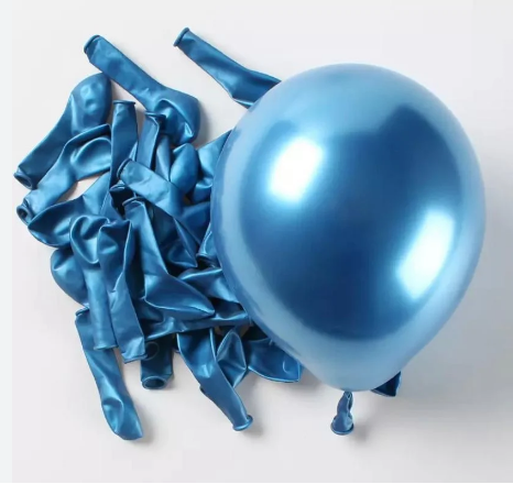 5'' KROM METALİK MAVİ BALON 10 ADET
