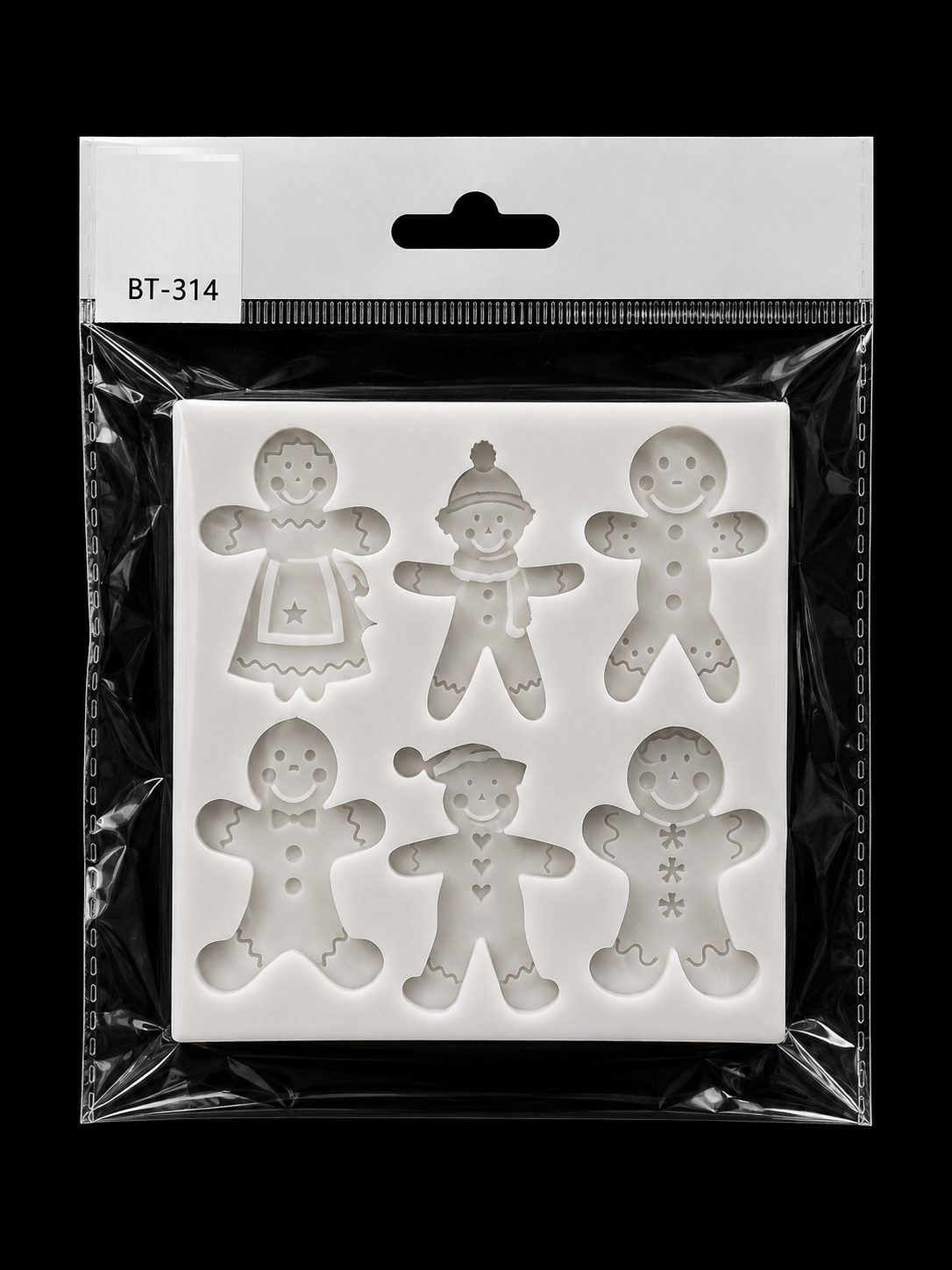 BT-314 GINGER KURABİYE ADAM SİLİKON KALIP 4 CM ADAM BOYU 6 ADET