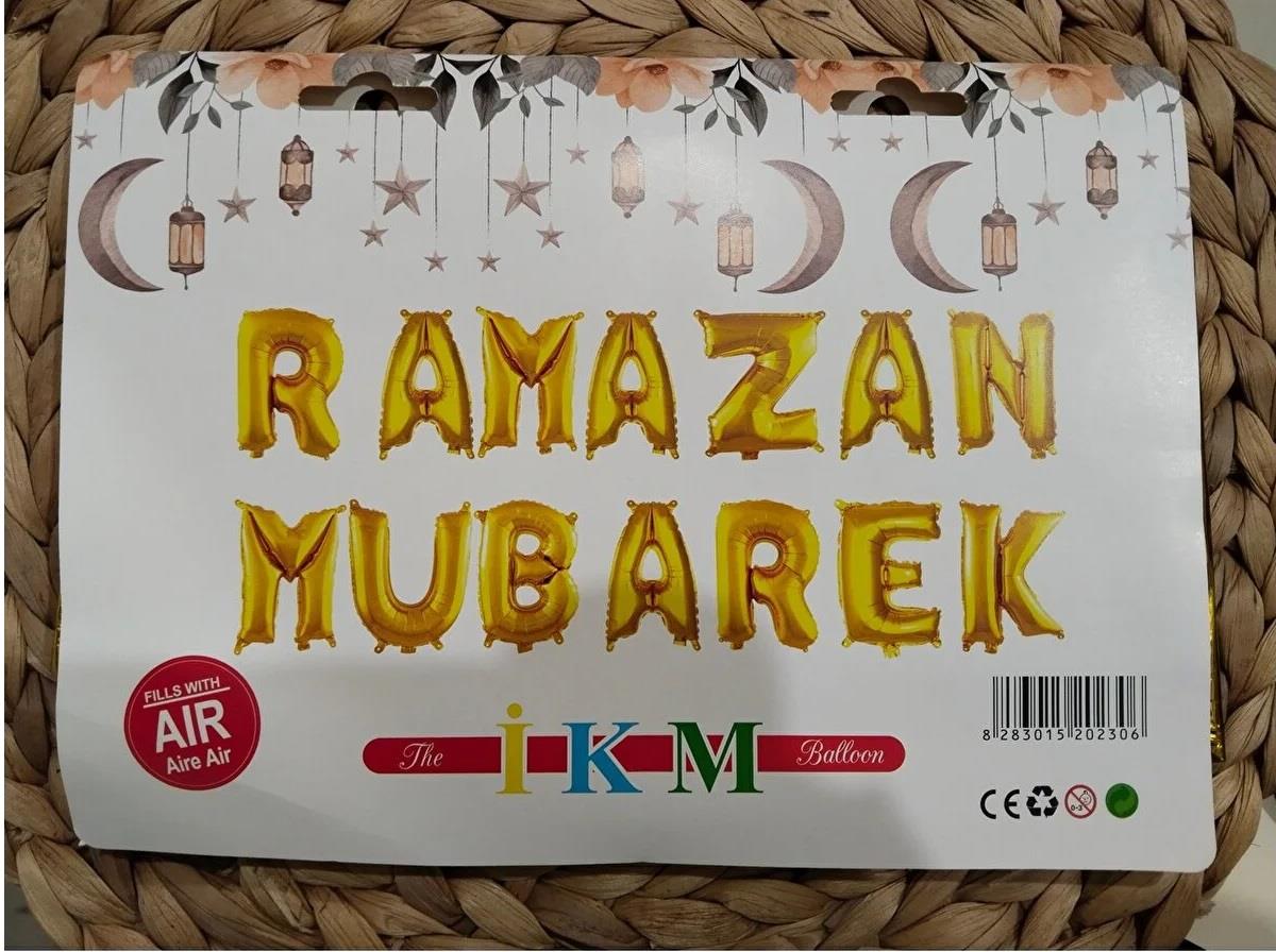 16'' RAMAZAN MUBAREK FOLYO GOLD BALON