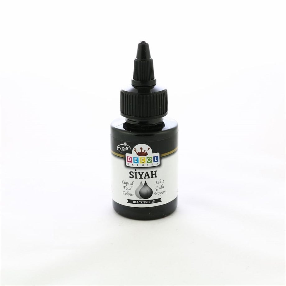 DECOL SİYAH LIKIT GIDA BOYASI 60 GR