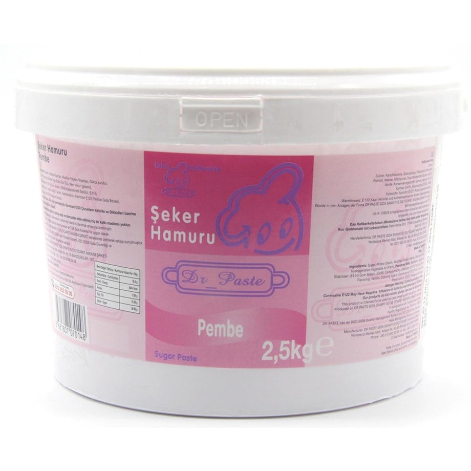 DR PASTE ŞEKER HAMURU 2.5 KG PEMBE | AdanaPastaMalzemeleri.com DR PASTE ŞEKER HAMURU 2.5 KG PEMBE