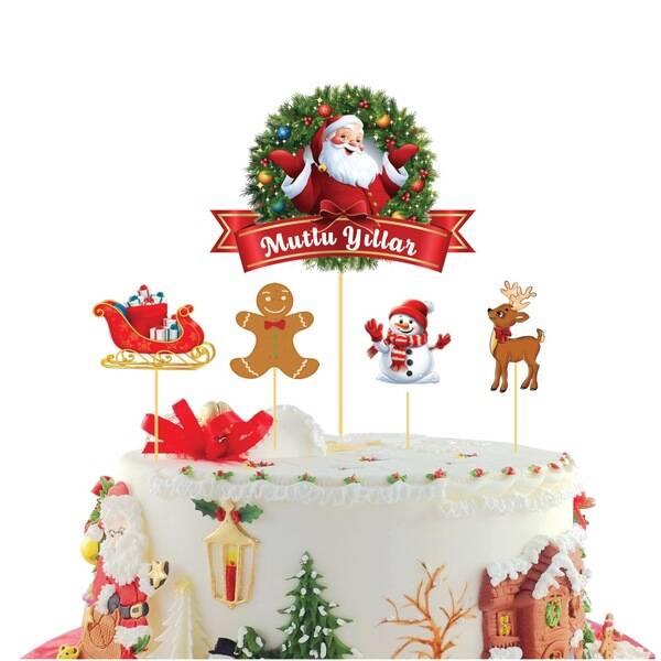 YILBAŞI TEMALI ÖZEL TASARIM KÜRDAN SET 5 ADET