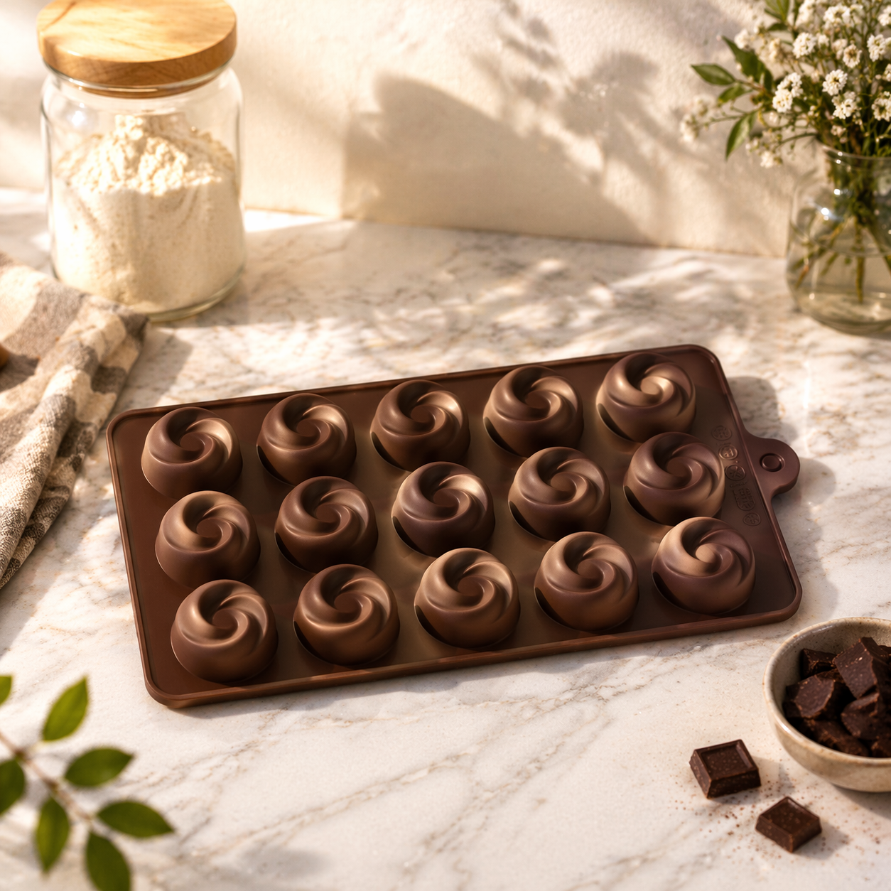 ÇİKOLATA KALIBI - SİLİKON - GÜL GL-21