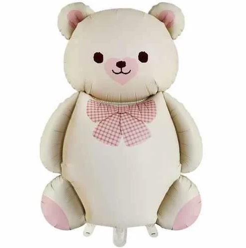 PAPYONLU KREM RENK AYICIK FOLYO BALON 56X90 CM