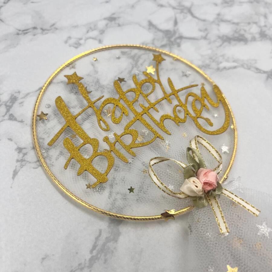 PASTA SÜSÜ ÇUBUKLU METAL SÜS TÜLLÜ BEYAZ BRS-3281