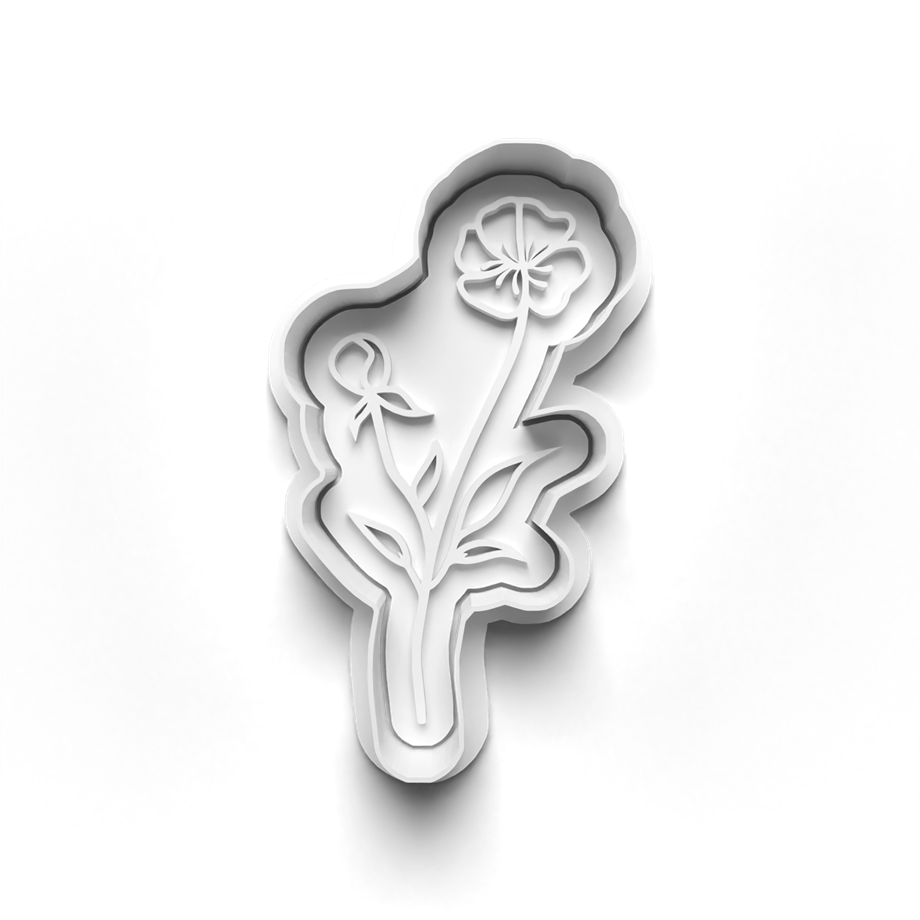 ÇİÇEK KURABİYE KALIBI KESİCİ VE DAMGASI 3D-0264_3