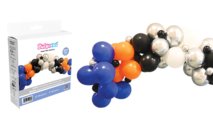 BALONEVİ UZAY ASORTİ BALON DEKORASYON SETİ 70 Lİ