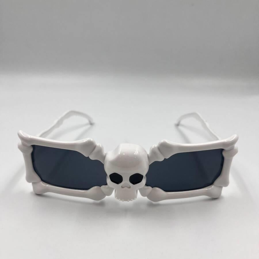 HALLOWEEN GÖZLÜK İSKELET KEMİK TEMALI BEYAZ BRS-3159