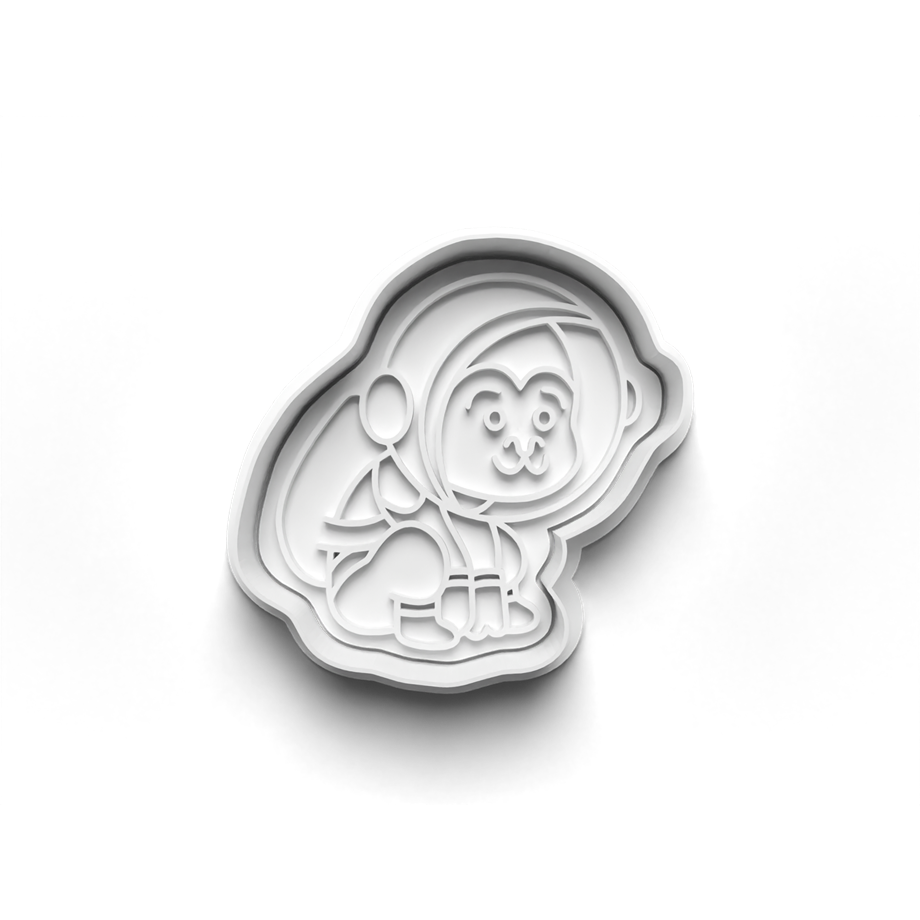ASTRONOT MAYMUN KURABİYE KALIBI KESİCİ VE DAMGASI 3D-0189_1