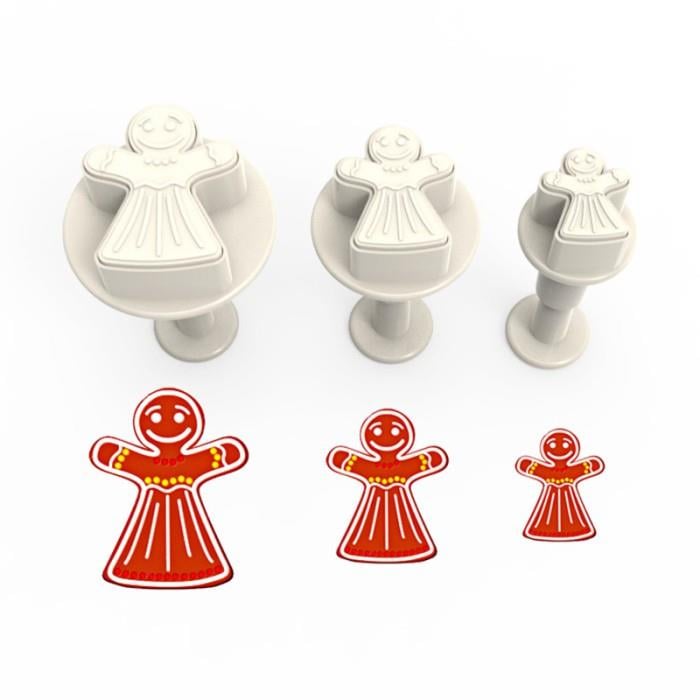 GINGER KURABİYE KIZ KURABİYE BASMALI SET 3 LÜ DAMGA KESİCİ